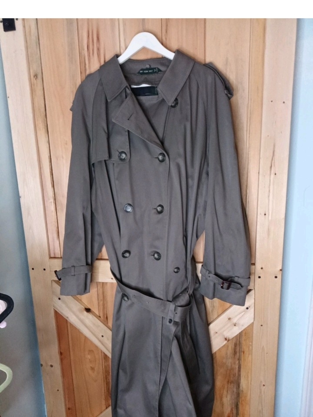 Vintage Ralph Lauren Mens Classic Double-Breasted Trench Coat Size 46R